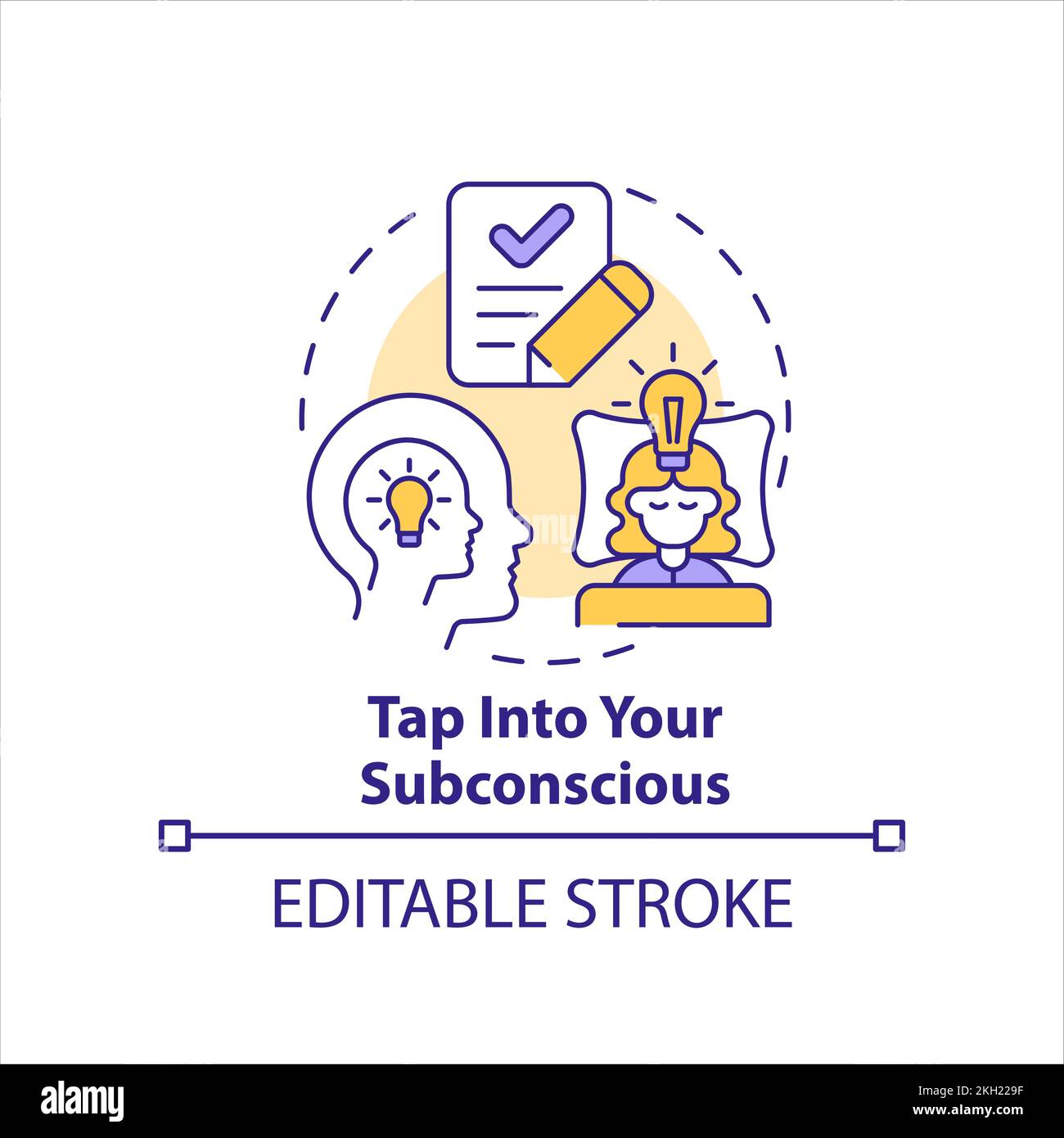 Tap into your subconscious concept icon Stock Vector Image & Art Alamy