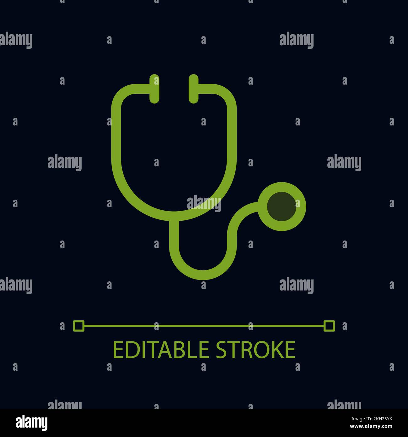 Stethoscope pixel perfect glassmorphism ui icon for dark theme Stock