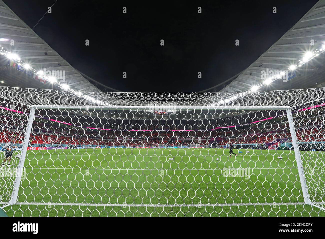 Vista do Estádio Ahmed bin Ali during the Qatar 2022 World Cup match, group F, date 1, between Belgium and Canada played at Ahmad Ben Ali Stadium on Nov 23, 2022 in Ar-Rayyan, Qatar. (Photo by PRESSINPHOTO) Stock Photo