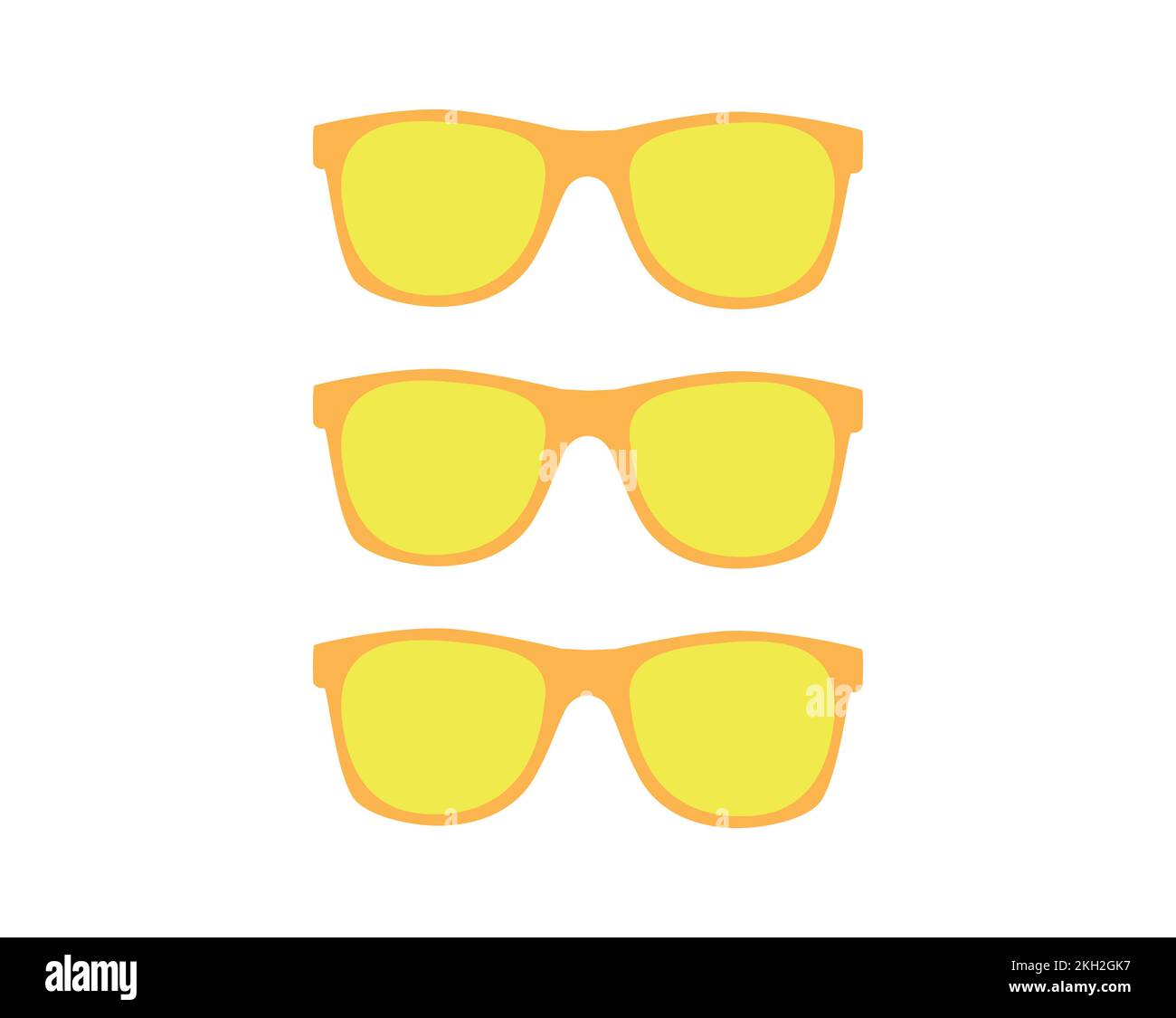 Realistic Vintage Sunglasses Isolated Vector Illustration Stock Vector