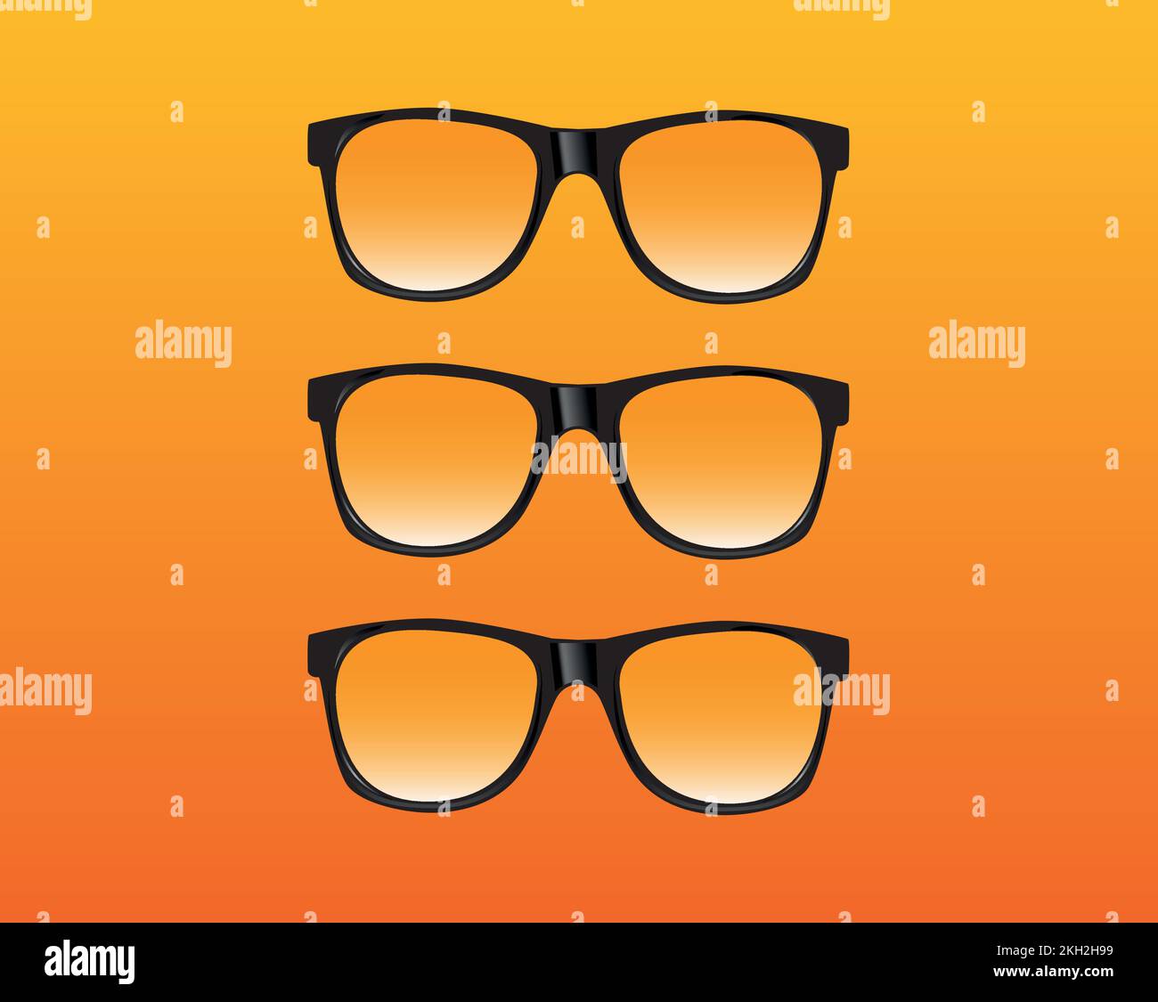 Realistic Vintage Sunglasses Isolated Vector Illustration Stock Vector