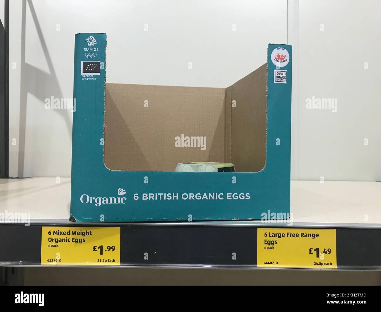 England UK 23rd November 2022 egg shortages in Maidstone Kent ALDI