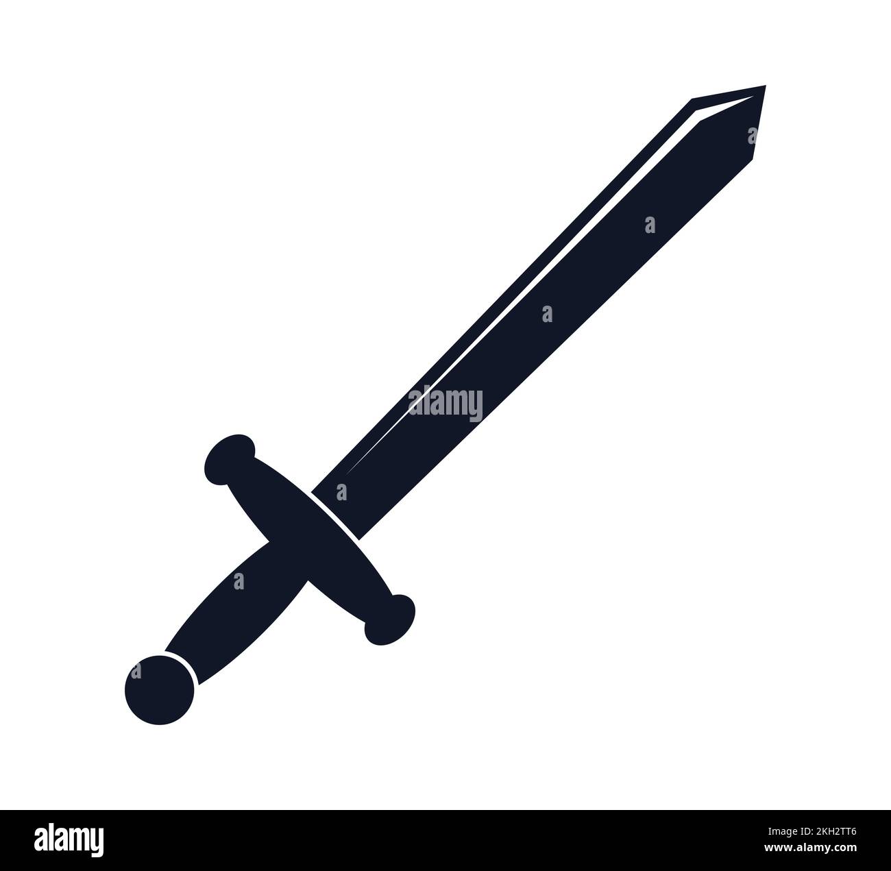Sword blade symbol broadsword weapon vector illustration icon Stock Vector