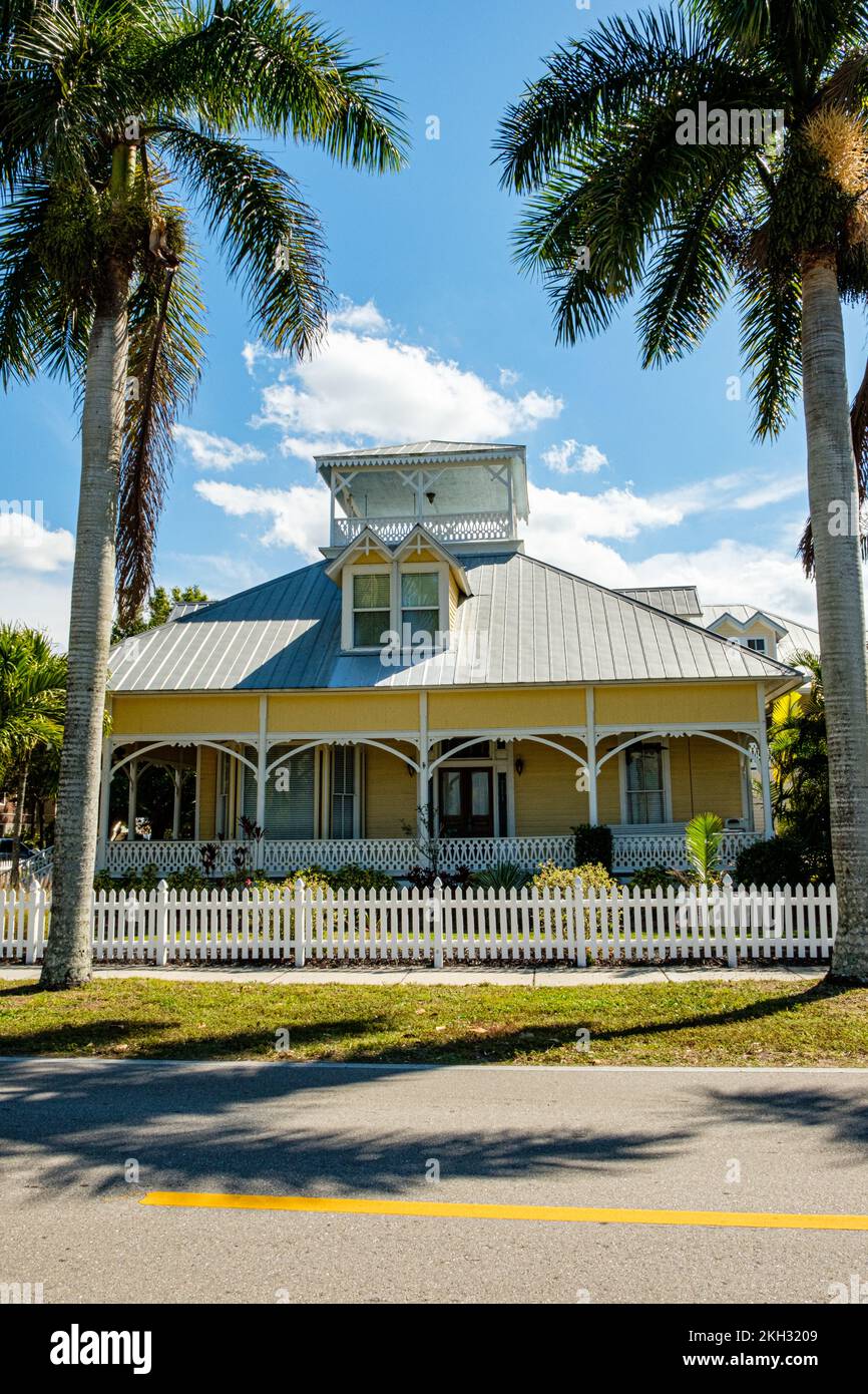 Everett Barnhill Residence, Retta Esplanade, Punta Gorda, Florida Stock Photo