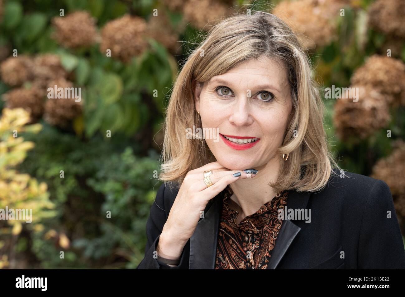 Deputy of the group Les Republicains, Virginie DubyMuller poses during