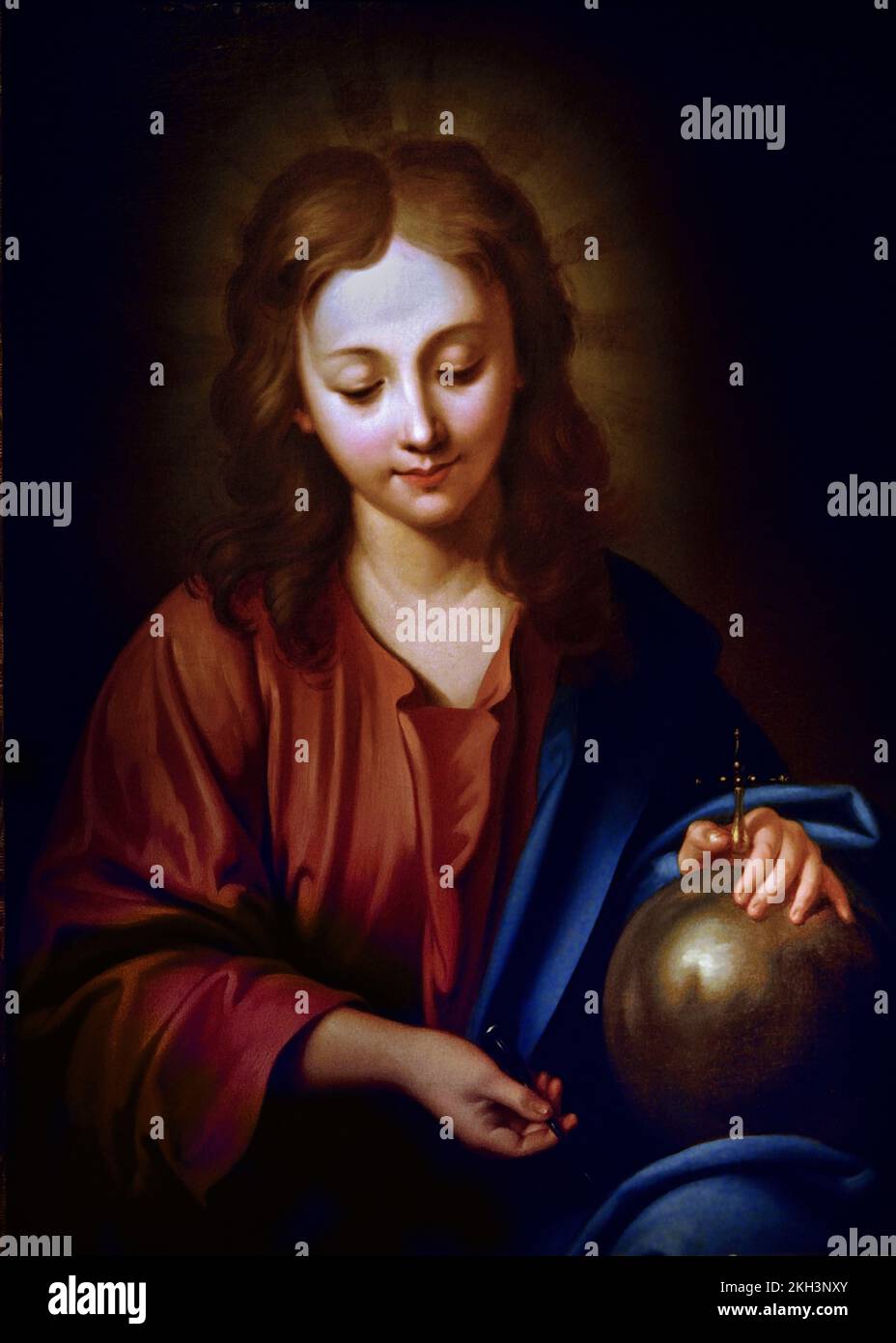 Jesus cogitanti de louis de boullogne le jeune hires stock photography