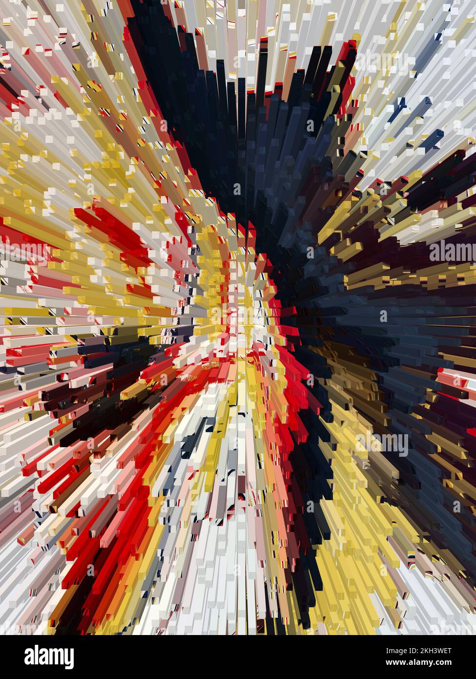 Ilustration in 3d of coloured texture forming a background or art ...