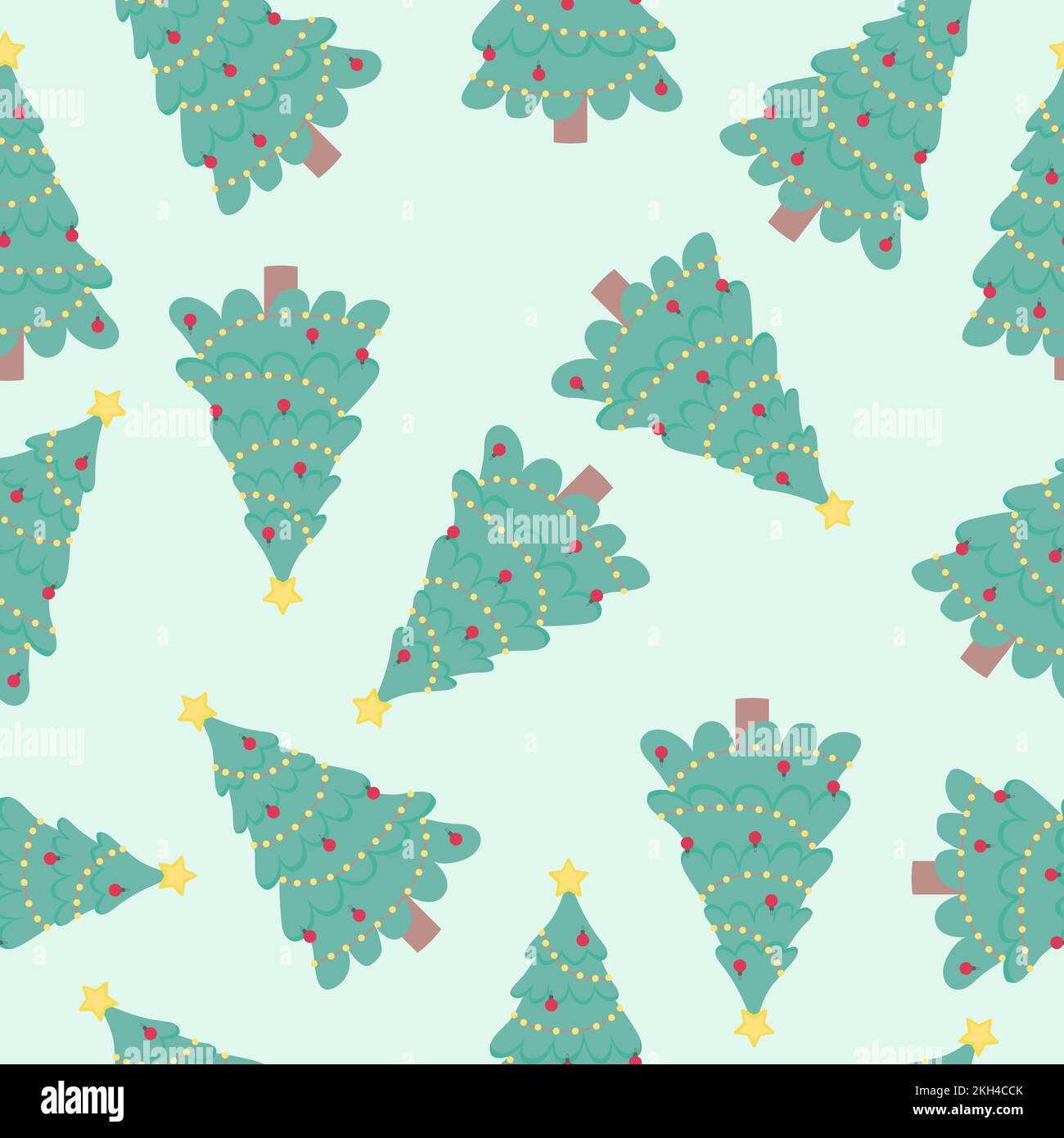 Merry Christmas background pattern template illustration. Christmas tree, pine pattern seamless on new year Stock Vector