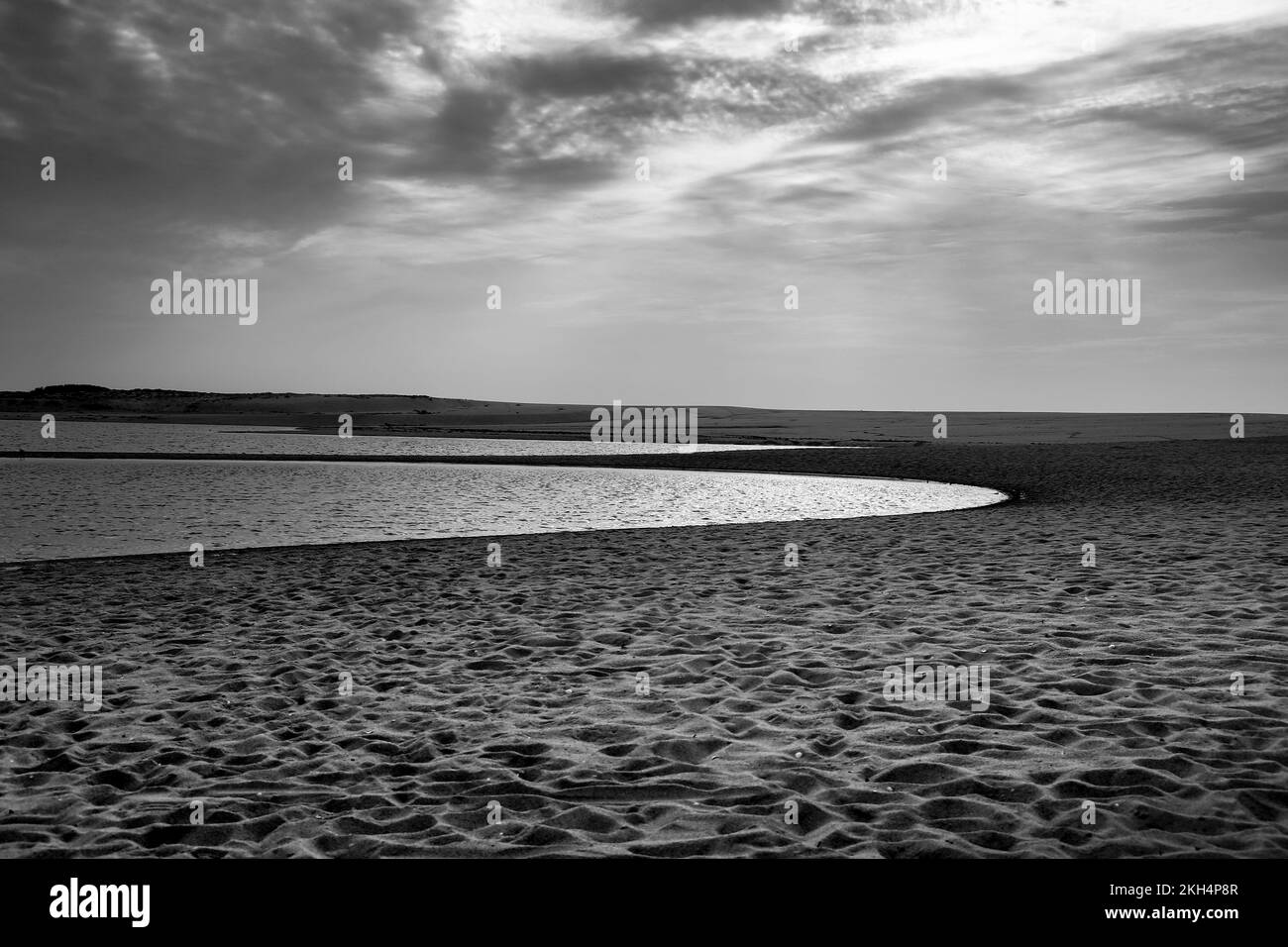 Natural Reserve of the Lagoons of Santo Andre and Sancha in the Alentejo region in Portugal Stock Photo