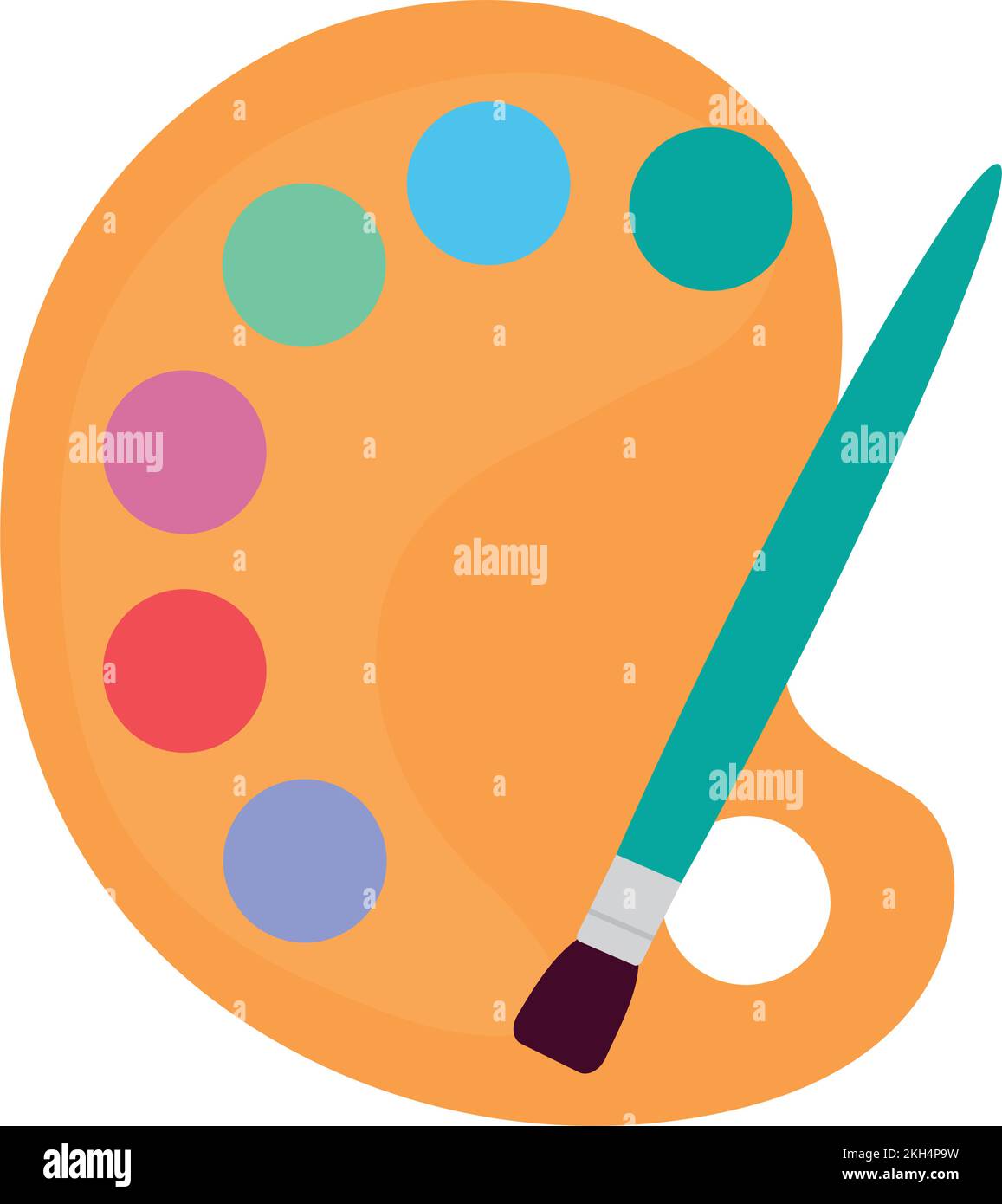paint palette and brush Stock Vector Image & Art - Alamy