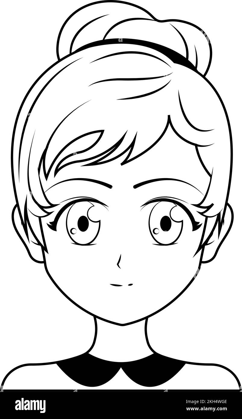 anime girl drawing Stock Vector Image & Art - Alamy