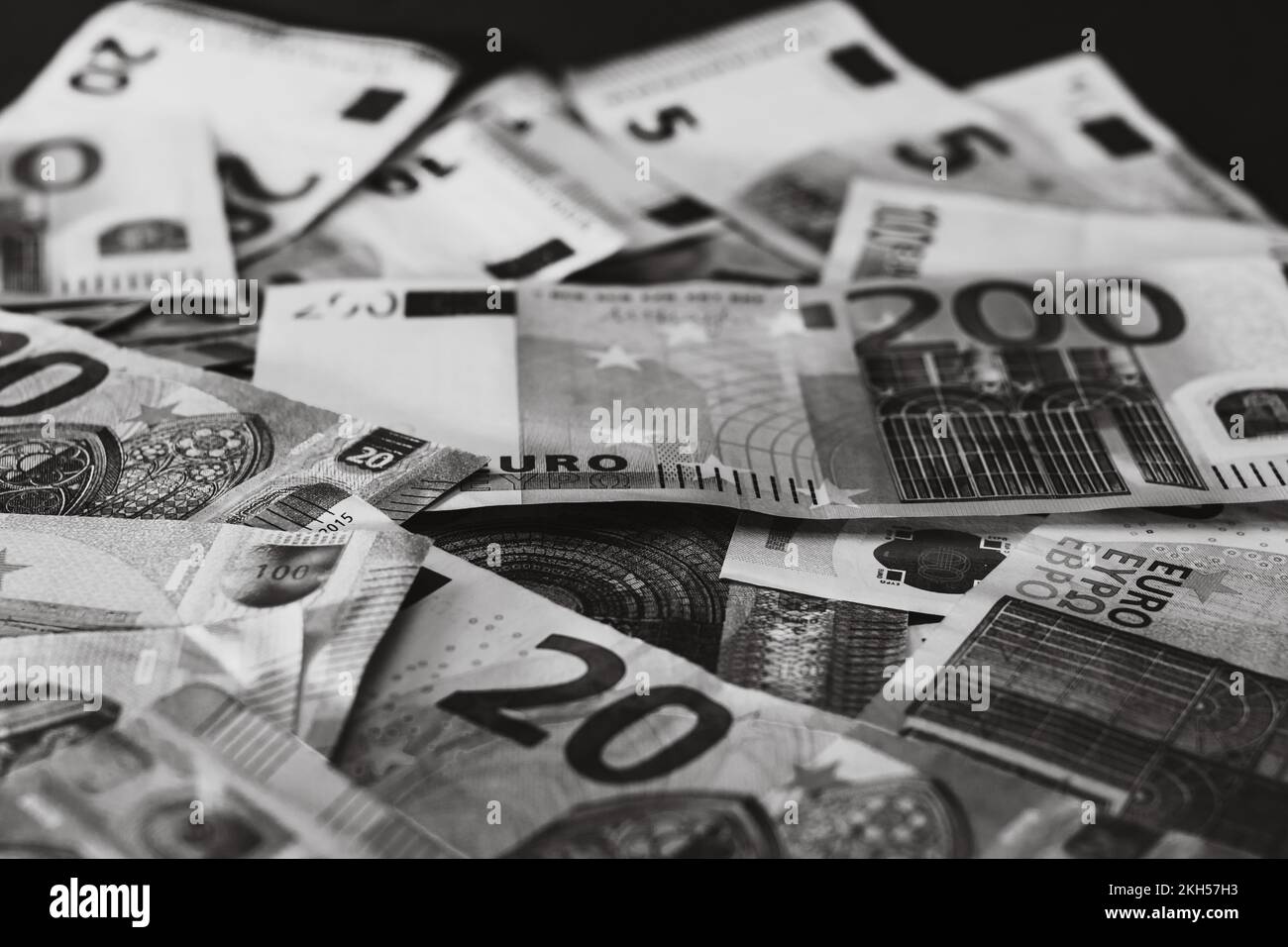 Close up of money euro banknotes, background of money euro isolated ...