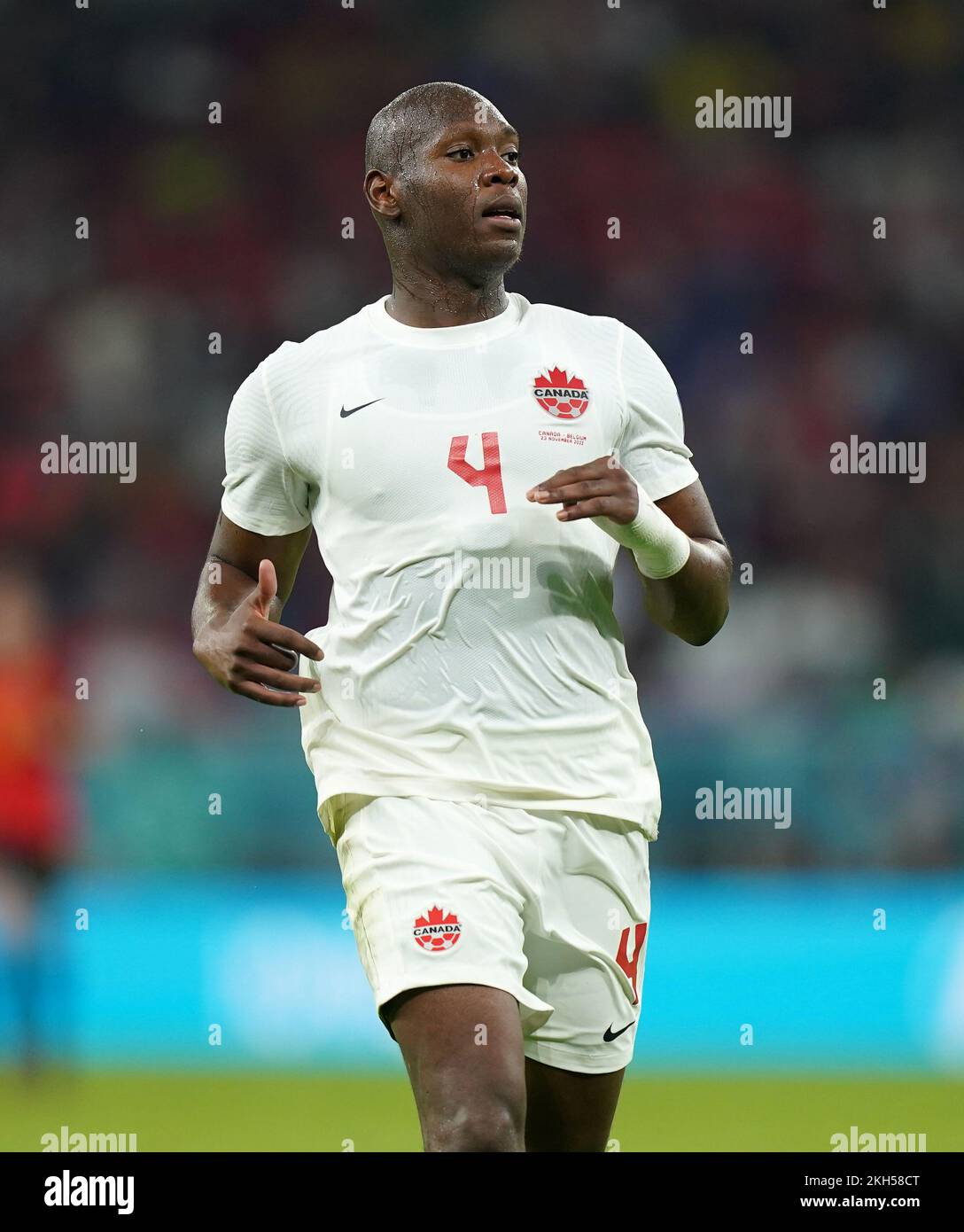 Canada's Kamal Miller during the FIFA World Cup Group F match at the Ahmad bin Ali Stadium, Al Rayyan. Picture date: Wednesday November 23, 2022. Stock Photo