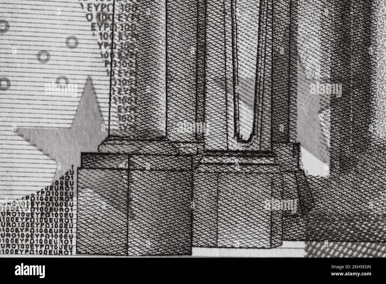 Close up macro detail of EURO money banknotes, detail photo of EURO ...