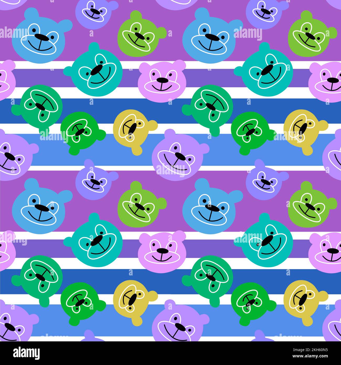 Cartoon toys animals seamless fluffy bears pattern for wrapping paper ...