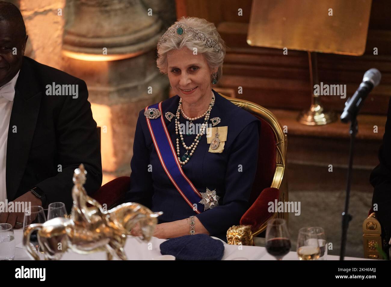 The Duchess of Gloucester during a banquet at the Guildhall in London, given by the Lord Mayor and City of London Corporation, for President Cyril Ramaphosa of South Africa, during his state visit to the UK. Picture date: Wednesday November 23, 2022. Stock Photo