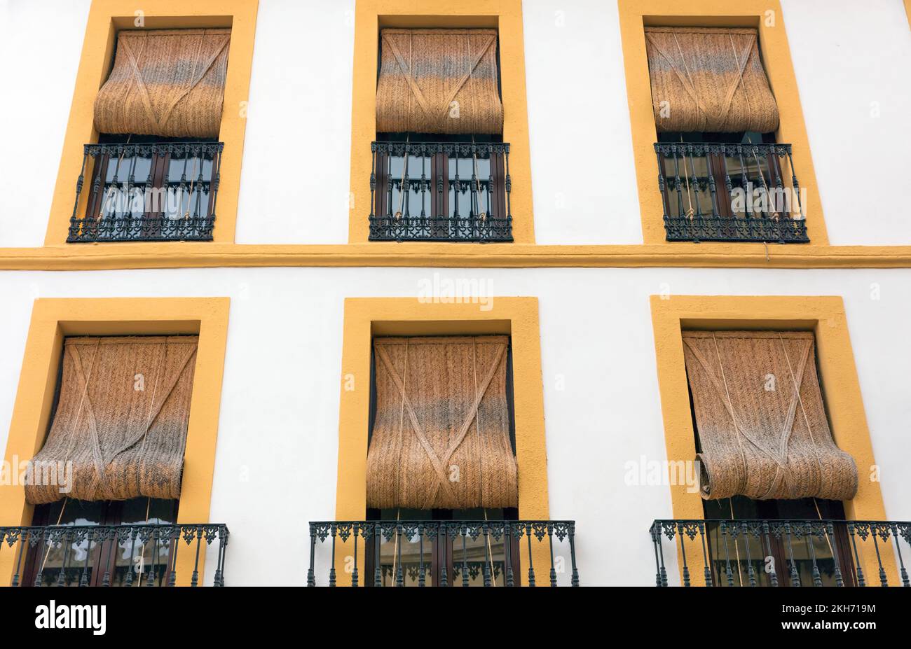 Roll mat window shades in Cordoba, Andalusia, Spain Stock Photo Alamy