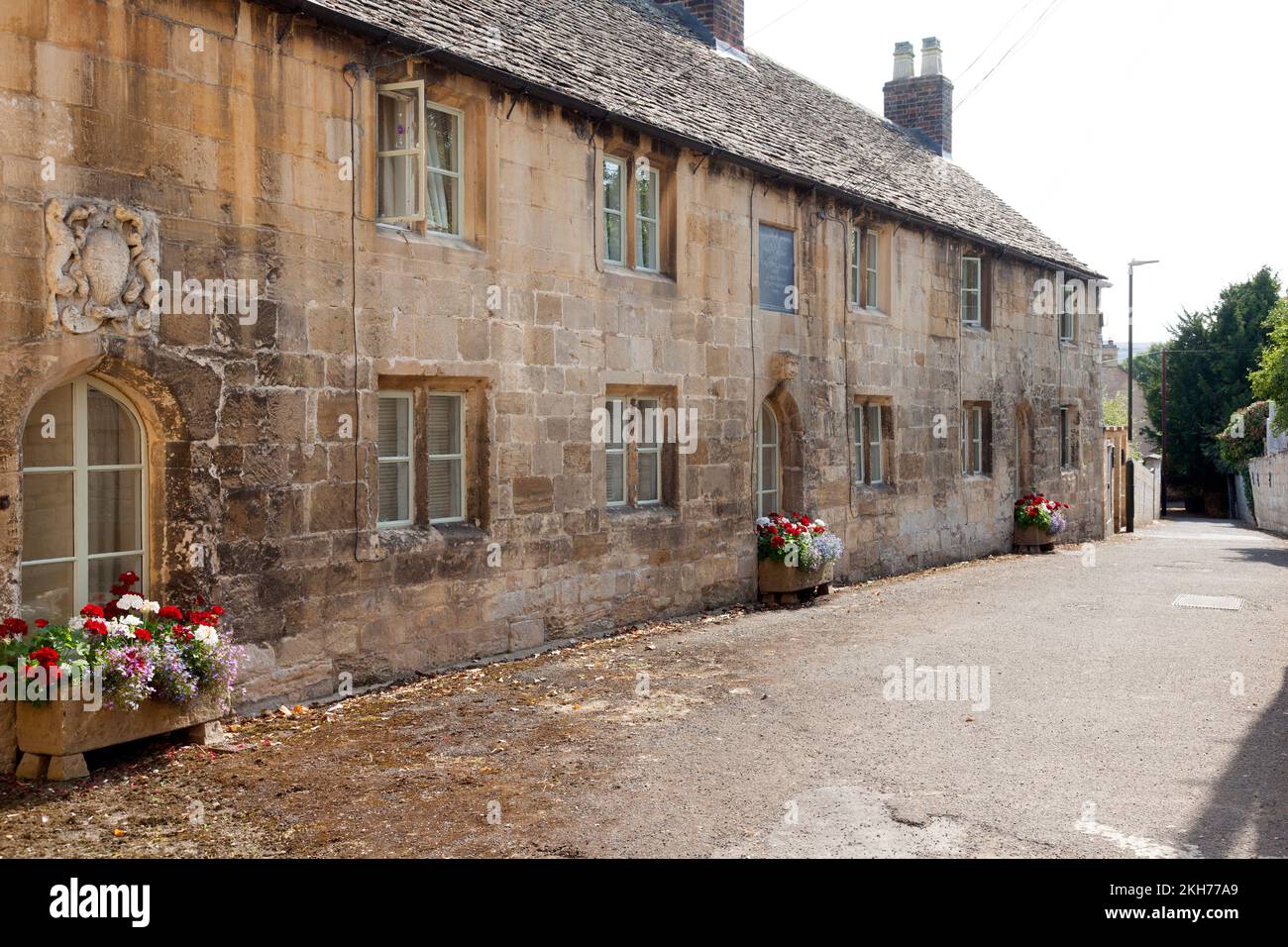 Old houses in Mill Lane, Glouchestershire Stock Photo Alamy