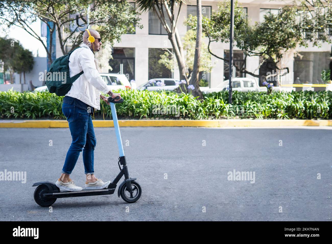 Man riding on mobility scooter hi-res stock photography and images - Alamy