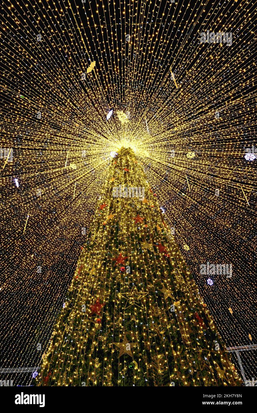 Sacramento, CA, USA. 21st Nov, 2022. A giant LED Christmas tree