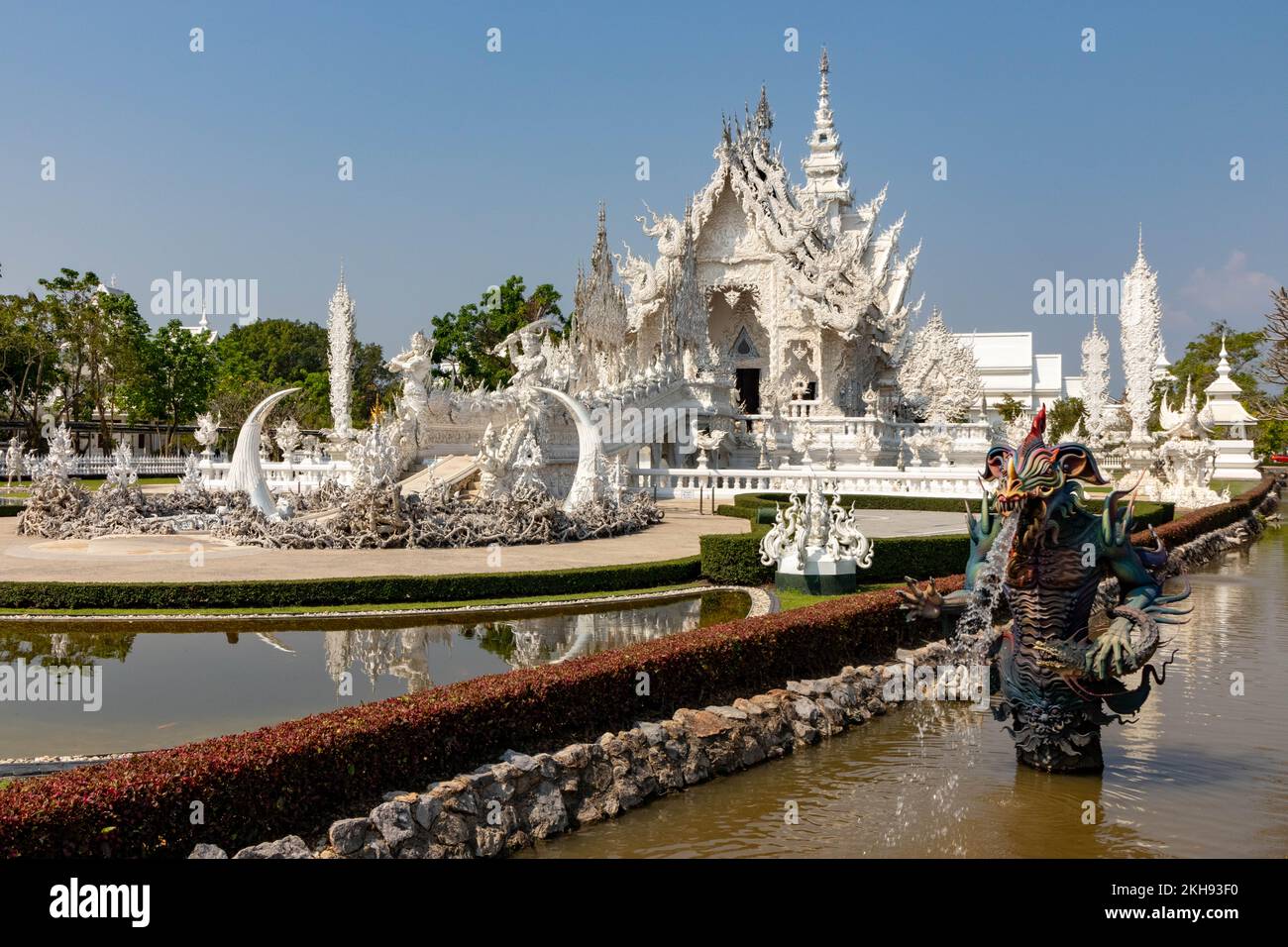 Wat Rong Khun or the White Temple, Chiang Rai, Thailand Stock Photo