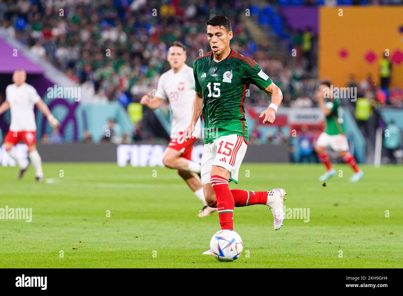 Doha, Qatar. 22nd Nov, 2022. Estadio 974 Hector Moreno of Mexico during a match between Mexico and Poland, valid for the group stage of the World Cup, held at Estadio 974 in Doha, Qatar. (Marcio Machado/SPP) Credit: SPP Sport Press Photo. /Alamy Live News Stock Photo