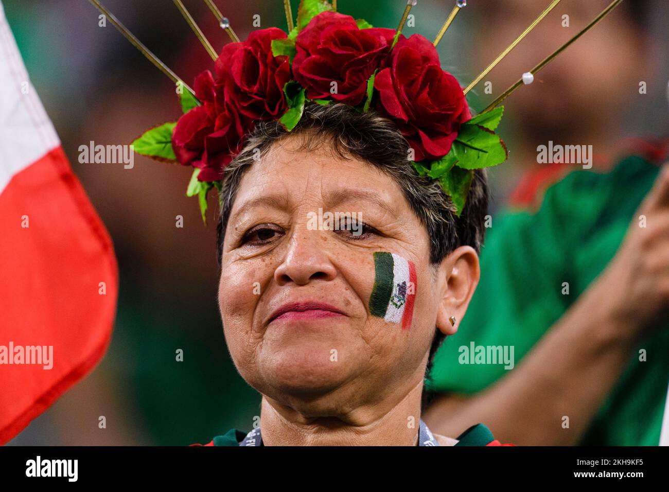 Doha, Qatar. 22nd Nov, 2022. Estadio 974 Torcida do Mexico before the match between Mexico and Poland, valid for the group stage of the World Cup, held at Estadio 974 in Doha, Qatar. (Marcio Machado/SPP) Credit: SPP Sport Press Photo. /Alamy Live News Stock Photo