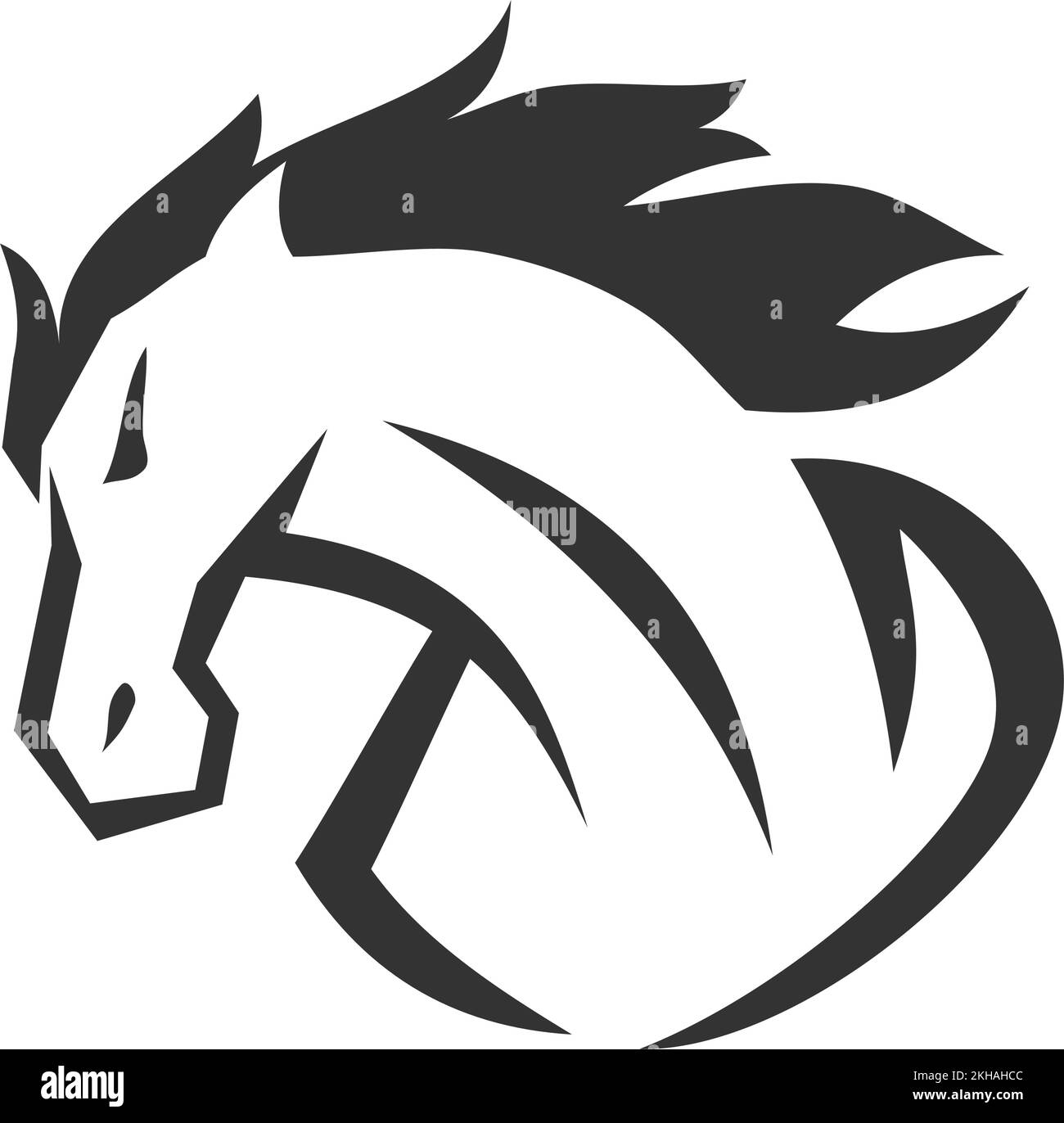 Horse Logo Template Icon Illustration Brand Identity Stock Vector Image