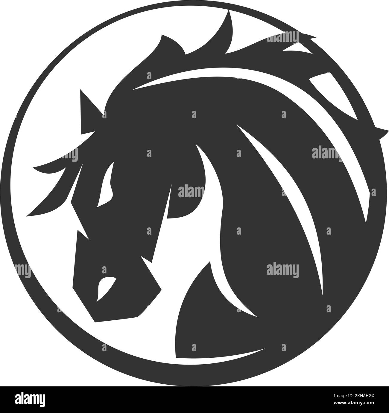 Horse Logo Template Icon Illustration Brand Identity Stock Vector Image