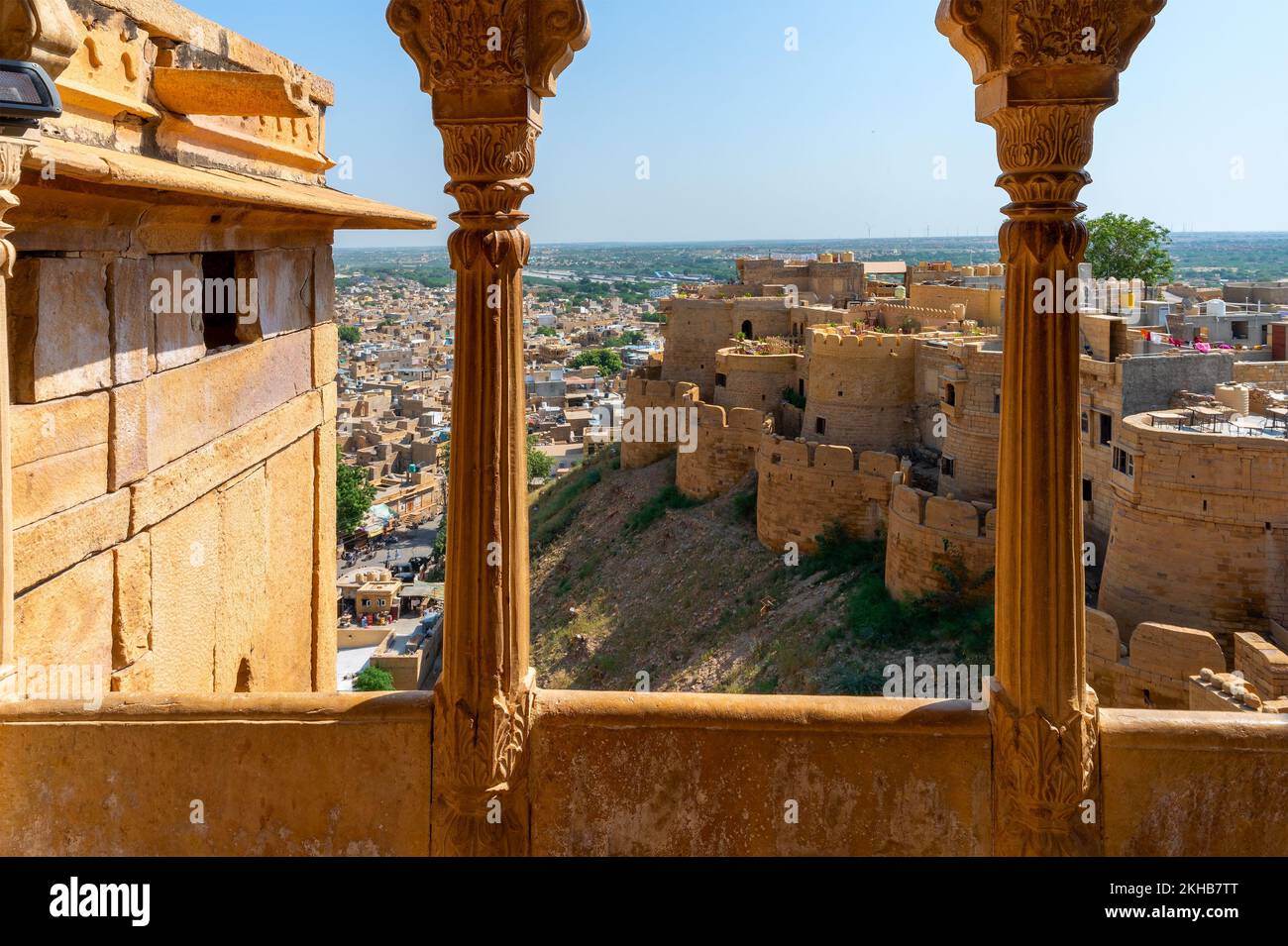 Sandstone made beautiful balcony, jharokha, stone window and exterior
