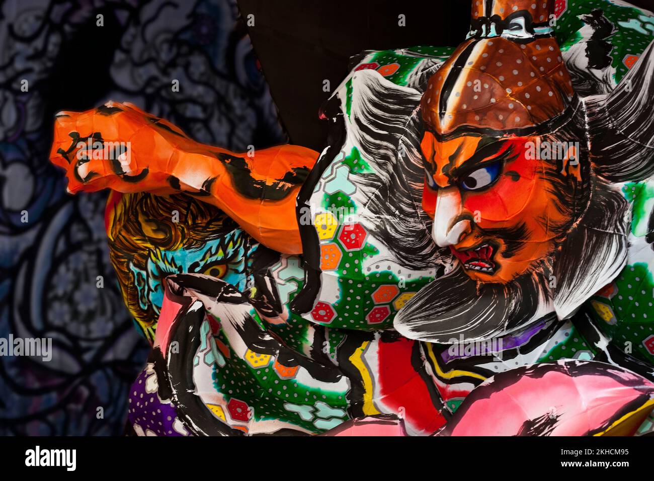 Traditional folklore figure on festival float in Nakanobu, Tokyo, Japan