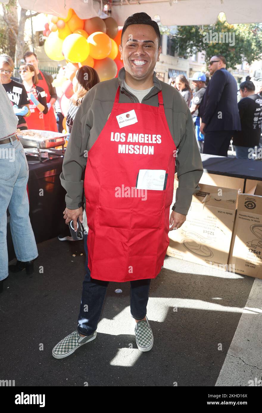 23 November 2022 -Los Angeles, California  -  Mark Gonzales. Los Angeles Mission Hosts Annual Thanksgiving Dinner To The Unhoused Community Of Los Angeles'' held at Los Angeles Mission   in Los Angeles. (Credit Image: © Fs/AdMedia via ZUMA Press Wire) Stock Photo