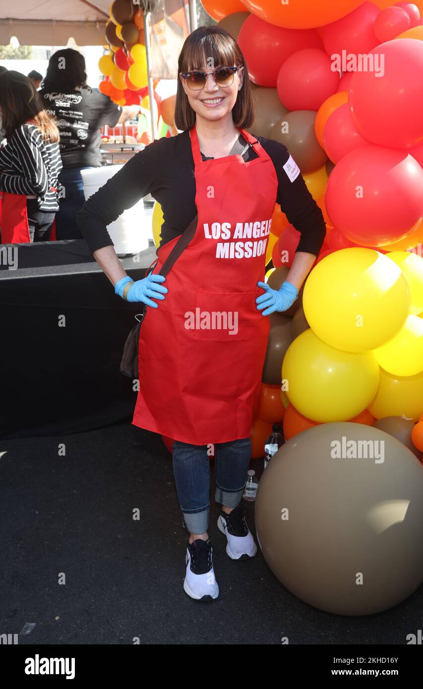 23 November 2022 -Los Angeles, California  -  Julie Ann Emery. Los Angeles Mission Hosts Annual Thanksgiving Dinner To The Unhoused Community Of Los Angeles'' held at Los Angeles Mission   in Los Angeles. (Credit Image: © Fs/AdMedia via ZUMA Press Wire) Stock Photo