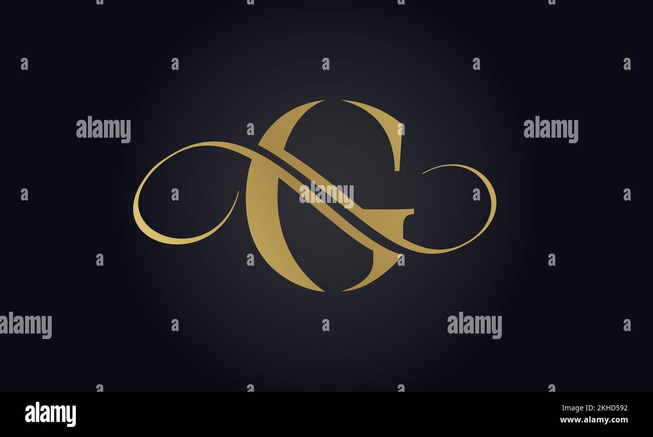 Luxury Letter G Logo Template In Gold Color. Initial Luxury G Letter ...
