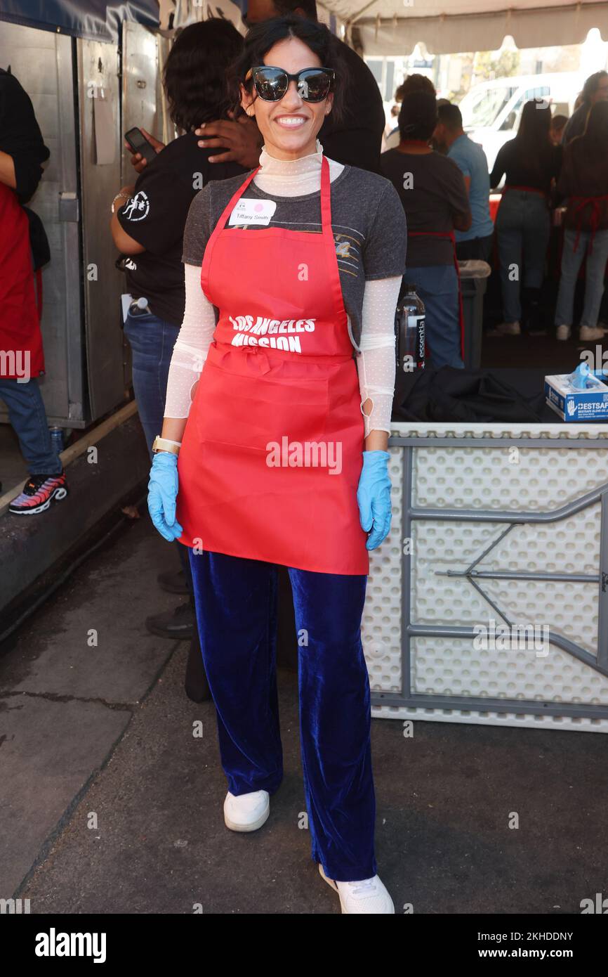 23 November 2022 -Los Angeles, California  - Tiffany Smith. Los Angeles Mission Hosts Annual Thanksgiving Dinner To The Unhoused Community Of Los Angeles'' held at Los Angeles Mission   in Los Angeles. (Credit Image: © Fs/AdMedia via ZUMA Press Wire) Stock Photo