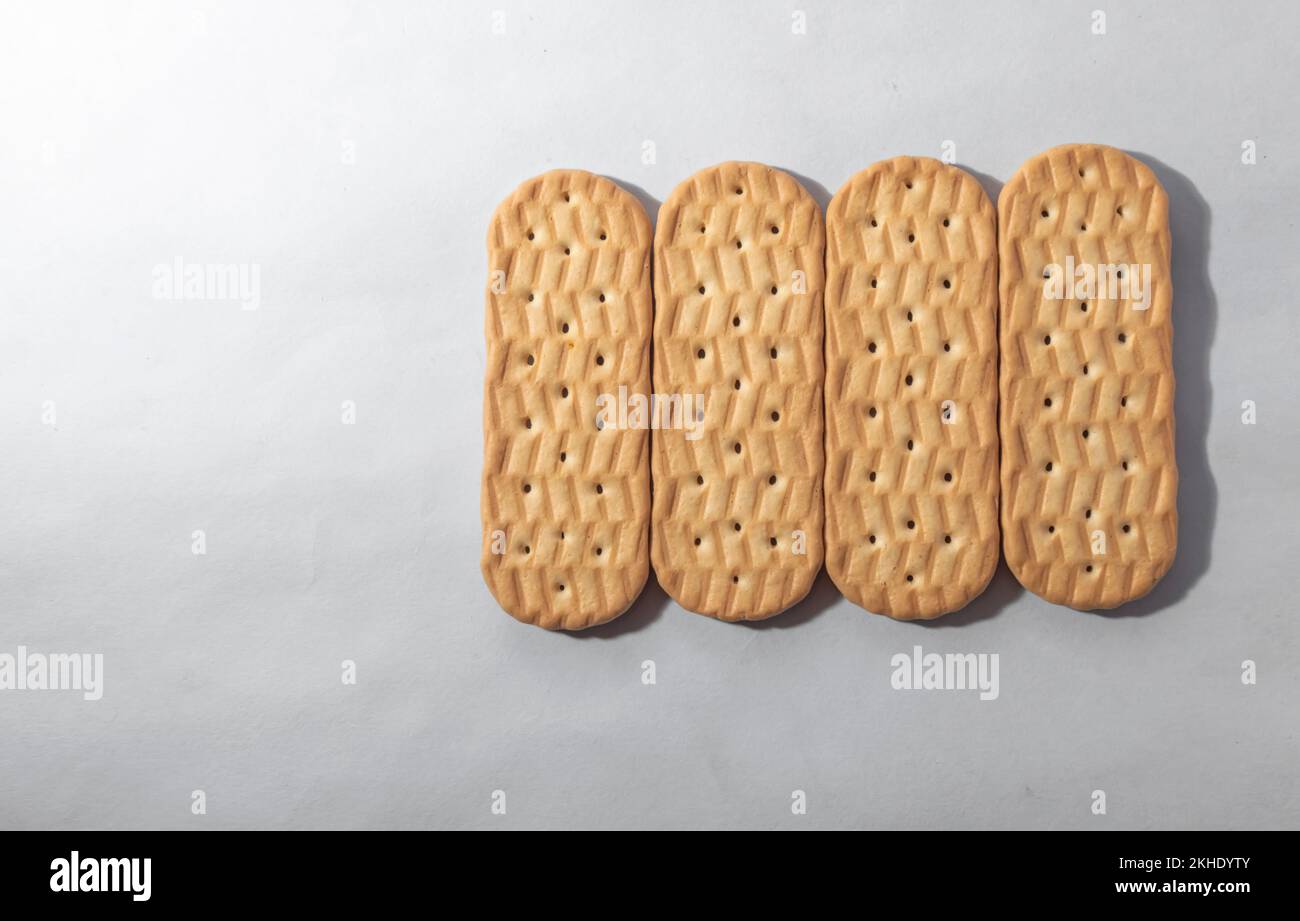 Corn starch biscuit known in Brazil as maizena biscuit, white