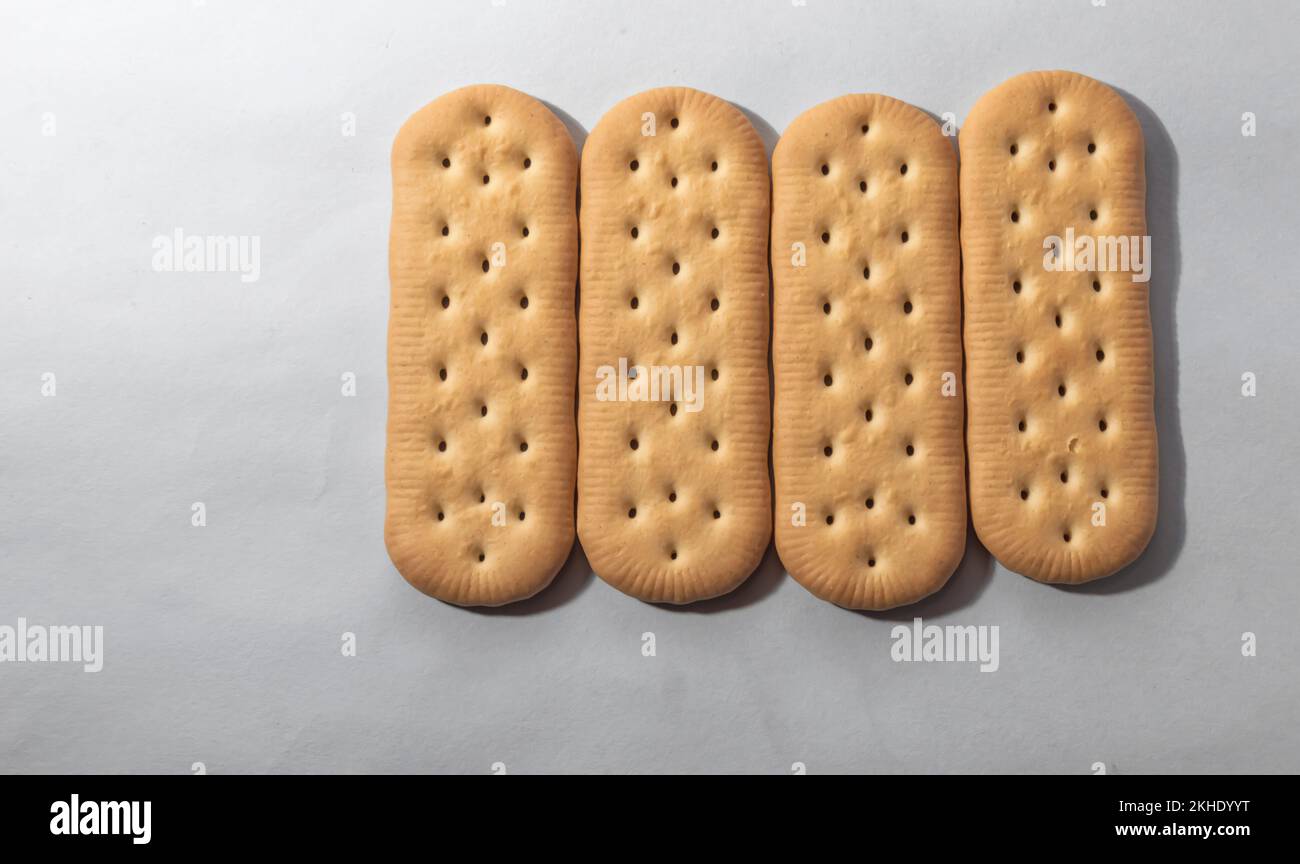 Corn starch biscuit known in Brazil as maizena biscuit, white