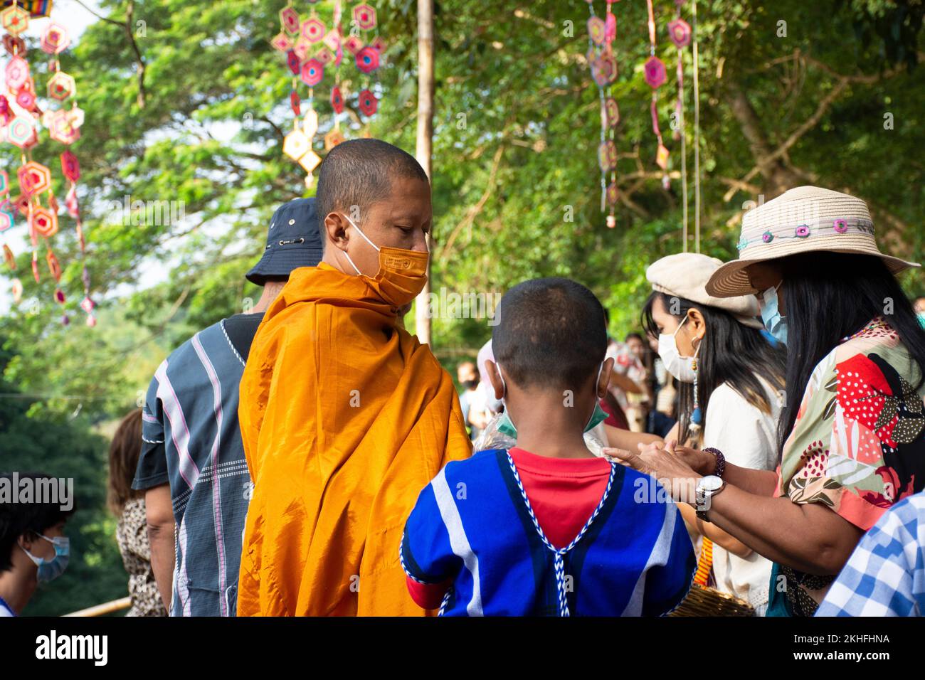Thai Book Ritual Thai people foreign travelers travel visit and join tradition merit ...