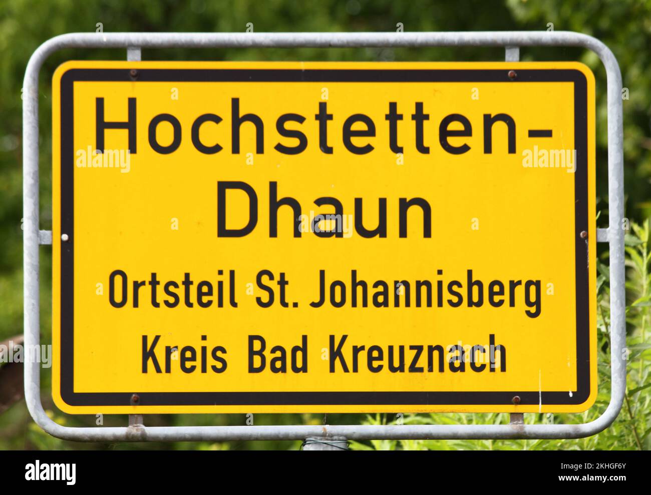 Rlp Signs The sign for the City Hochstetten-Dhaun, Rheinland Pfalz, Germany Stock ...