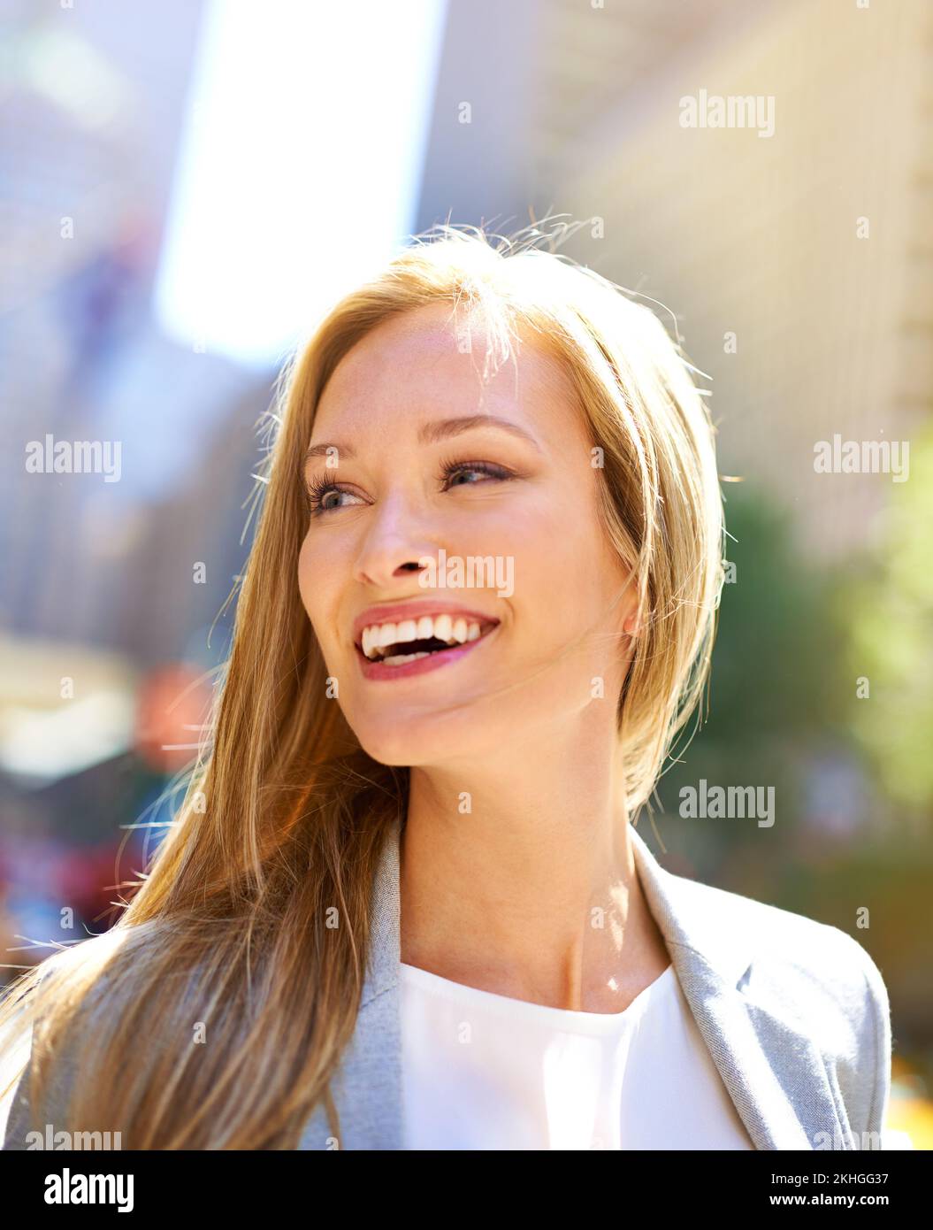 Big city, big dreams. A cropped shot of a beautiful woman walking
