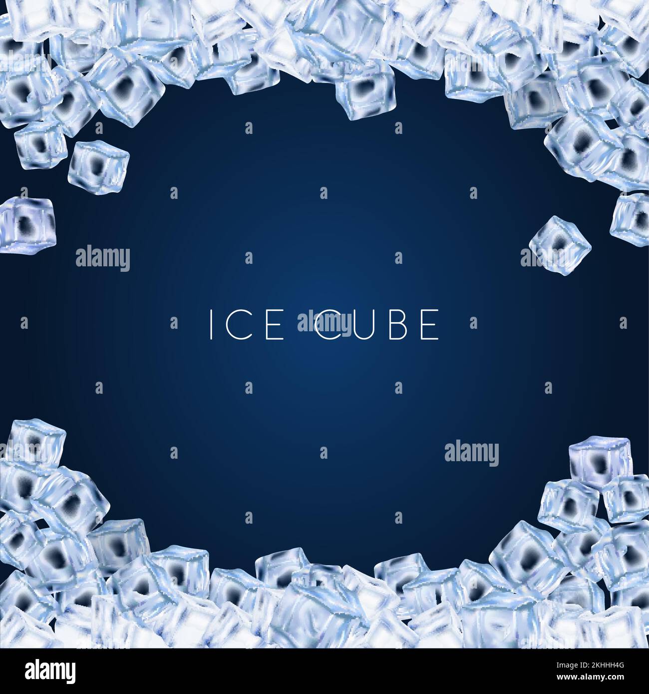 Ice cube background transparent cool water vector Stock Vector Image ...