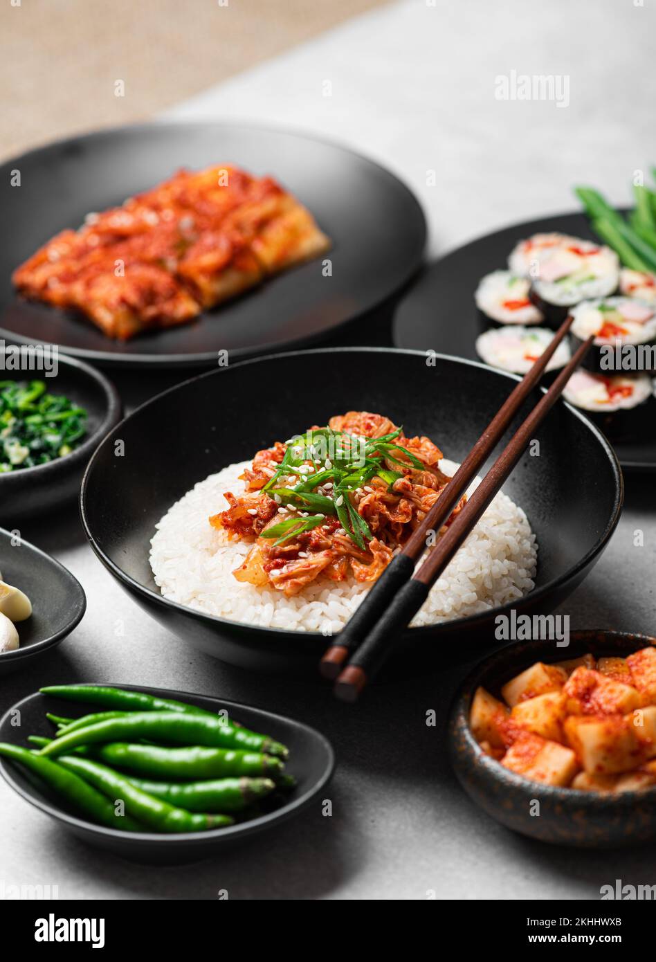 set of traditional korean food Stock Photo Alamy