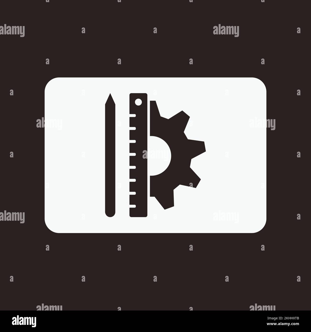 Engineering illustrations, Engineering icon with Square Stock Photo Alamy