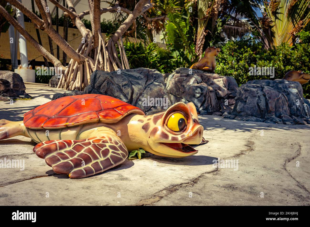Gold Coast, Queensland, Australia Sea turtle figurine at Seaworld