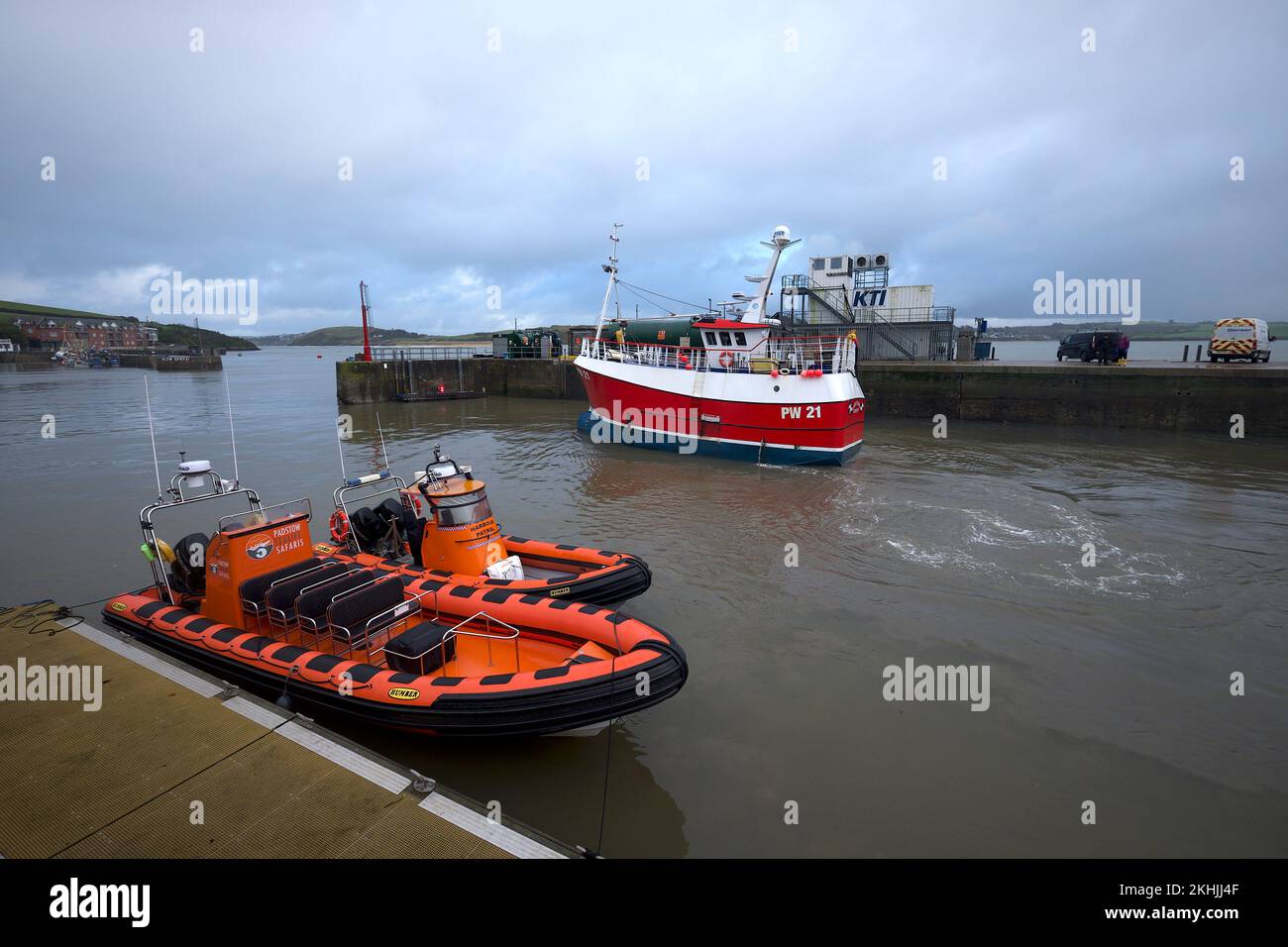 Padstow Cornwall UK 11 22 2022 Fishing Boat Amber Mabell Stock Photo