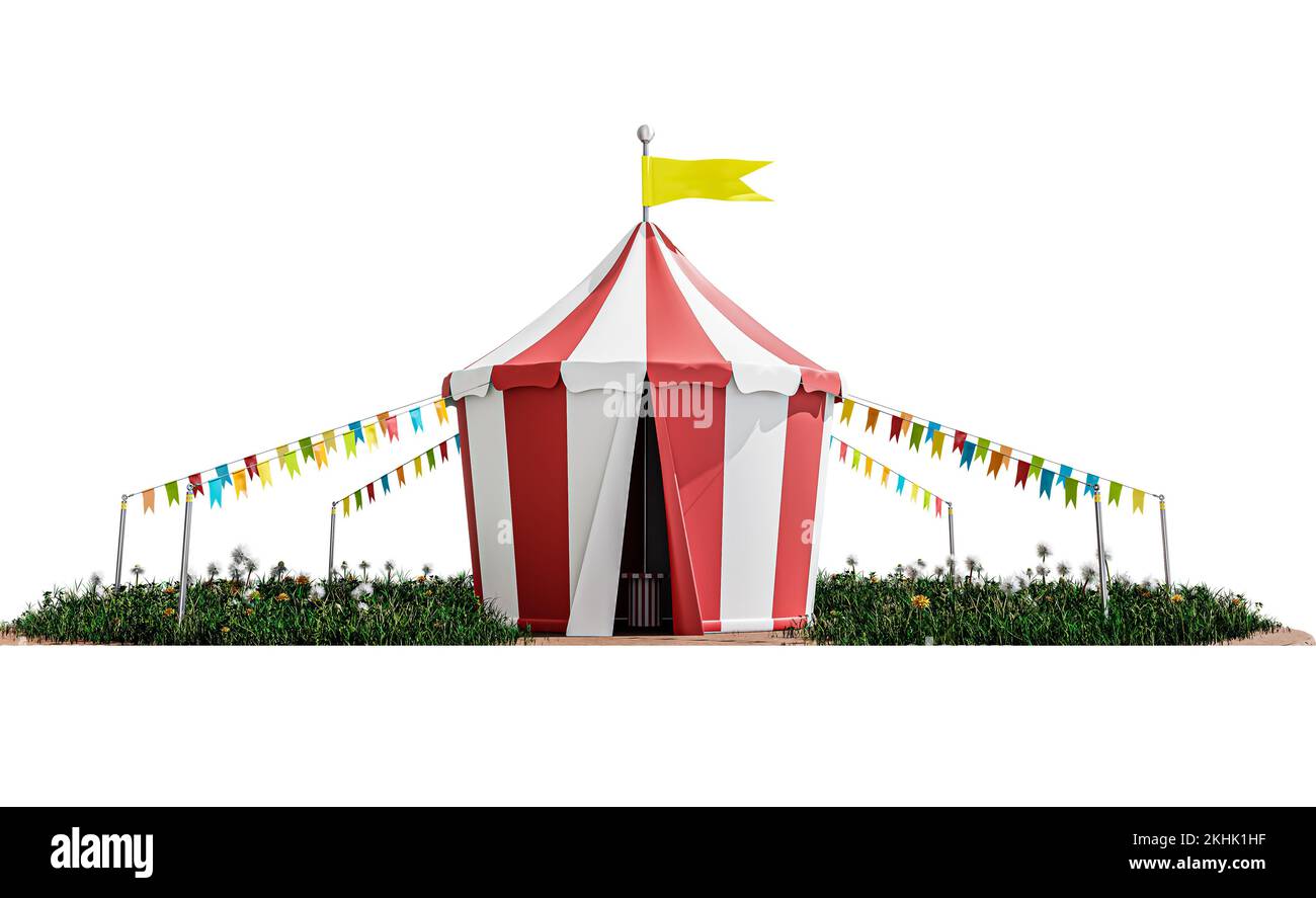 Circus tent isolated on white background 3d illustration Stock Photo ...