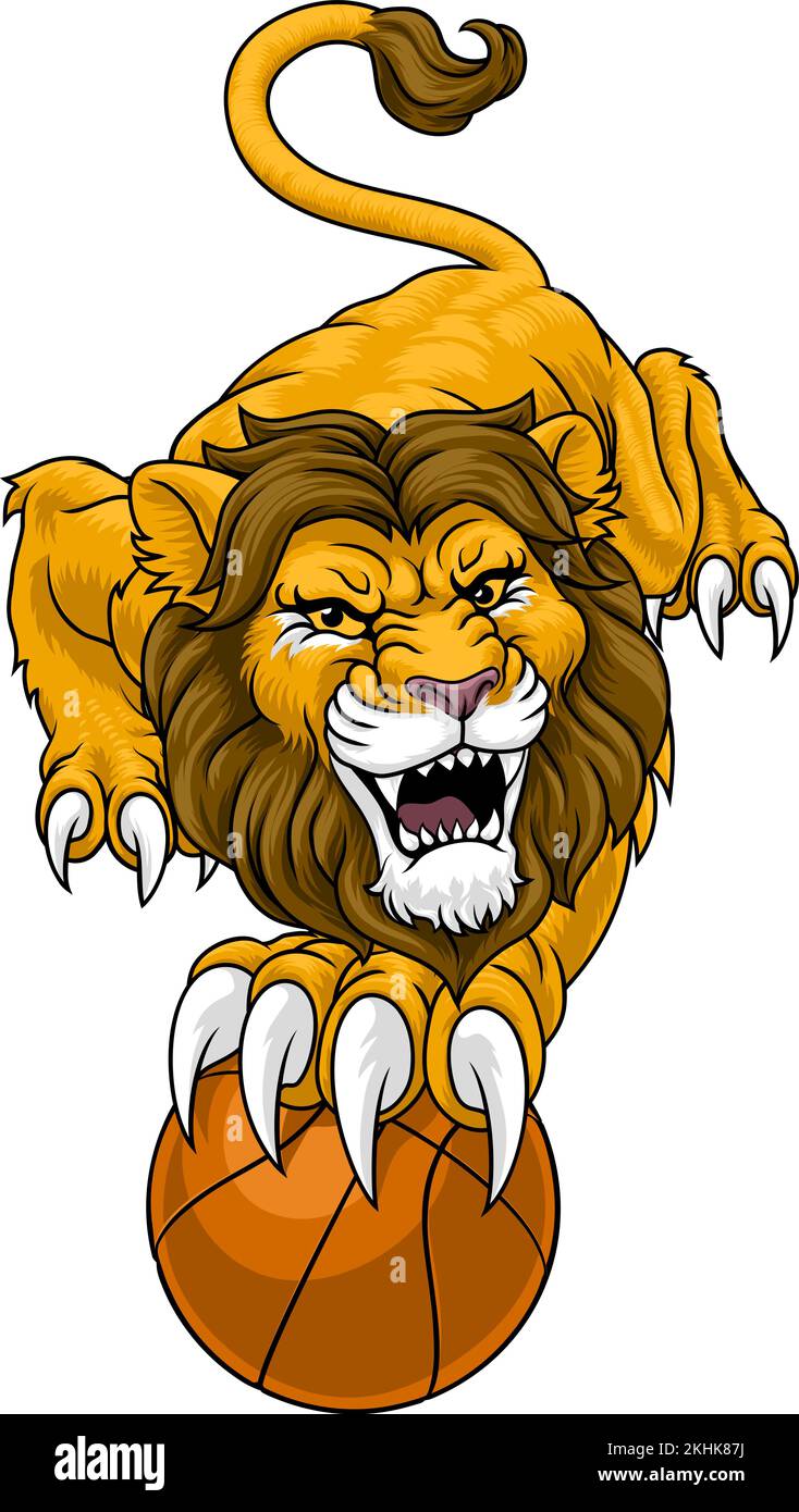 Lion Basketball Animal Sports Team Mascot Stock Vector Image & Art - Alamy