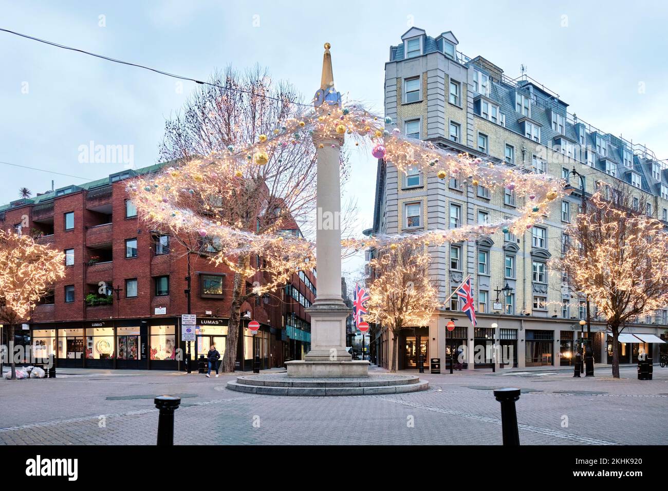Christmas light at Cambridge Theatre Stock Photo Alamy