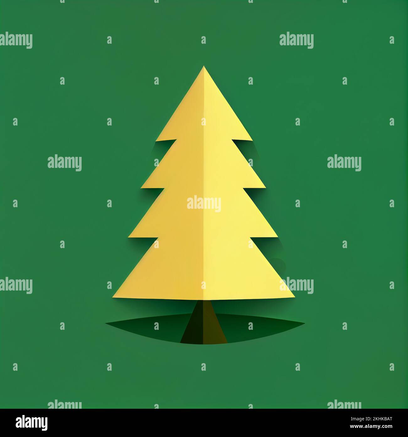 Flat Christmas tree cartoon wallpaper. Modern flat design in winter ...