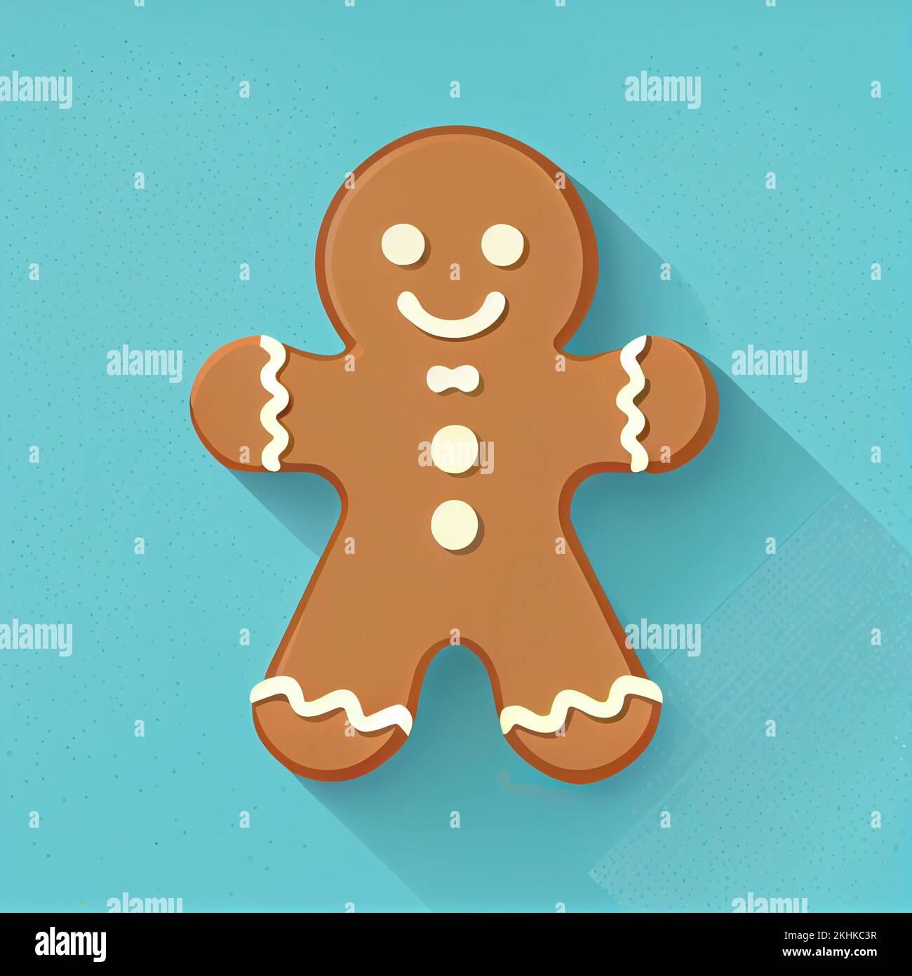 Flat Christmas Gingerbread Man cartoon wallpaper. Modern flat design in ...